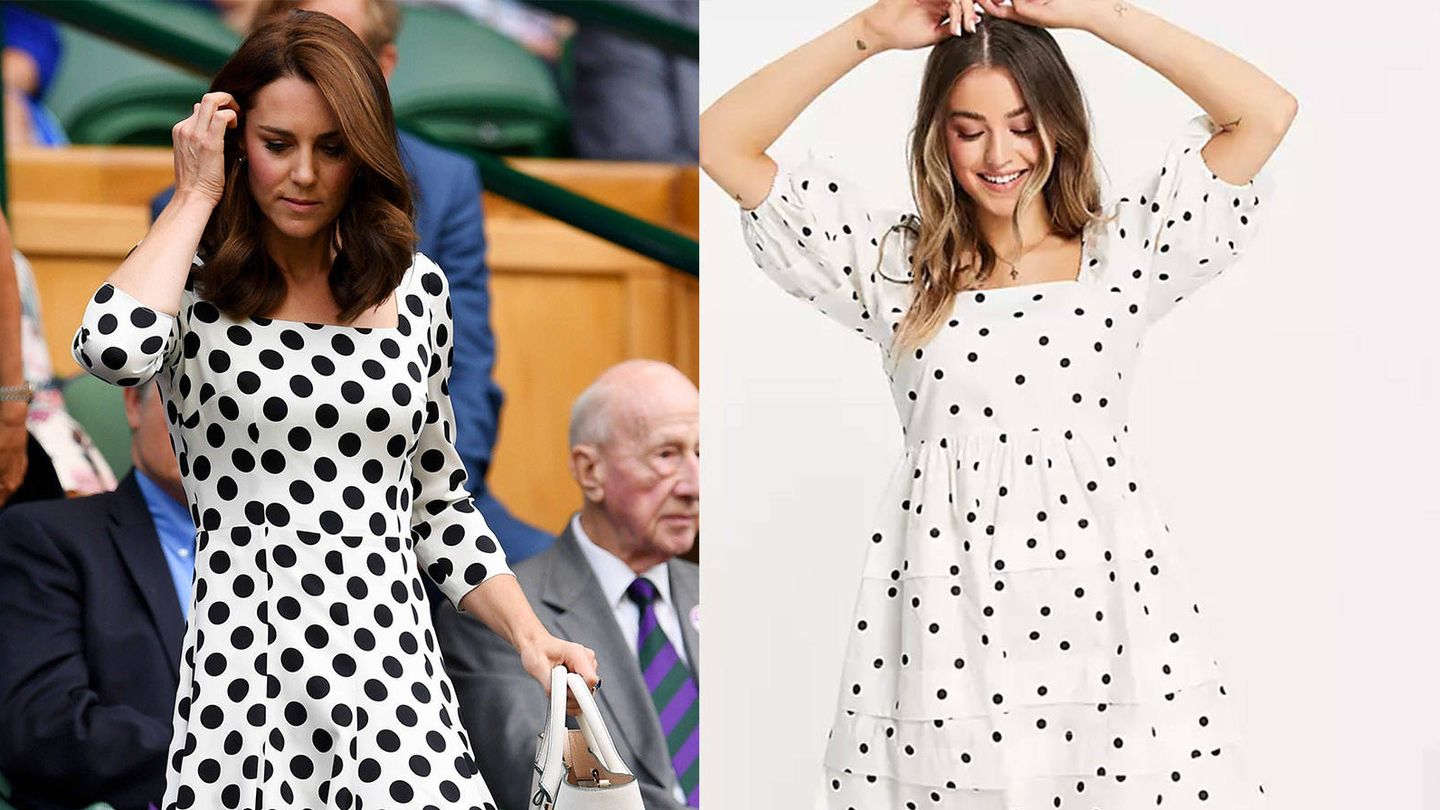 Kate Middleton en Wimbledon / Vestido de Asos. (Getty / Cortesía)
