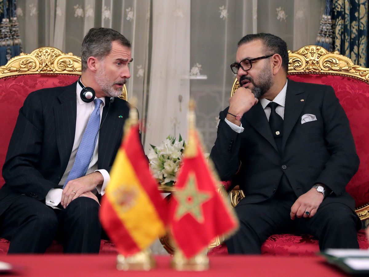 Foto: El rey Felipe y el monarca marroquí Mohamed VI, en 2019. (EFE)