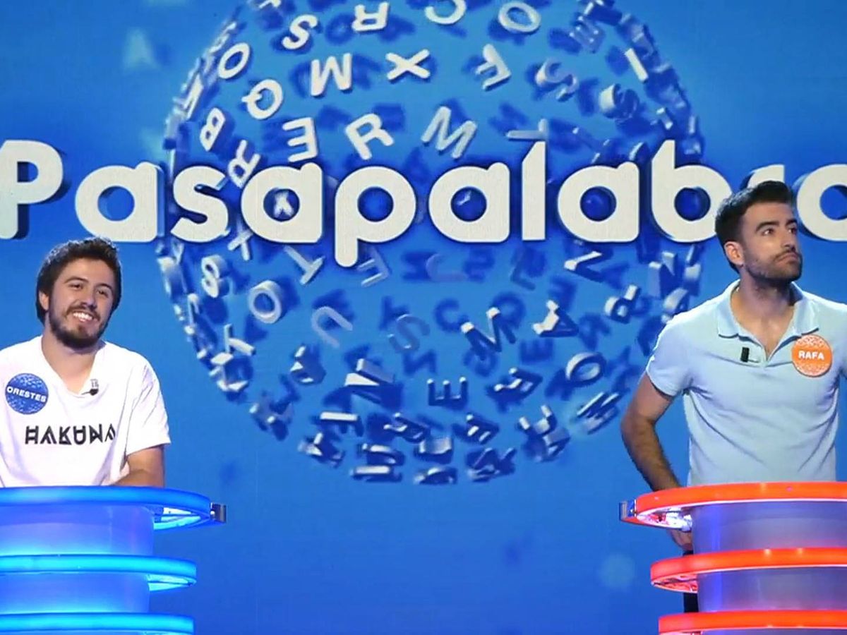 Foto: Orestes y Rafa en 'Pasapalabra'. (Mediaset España)
