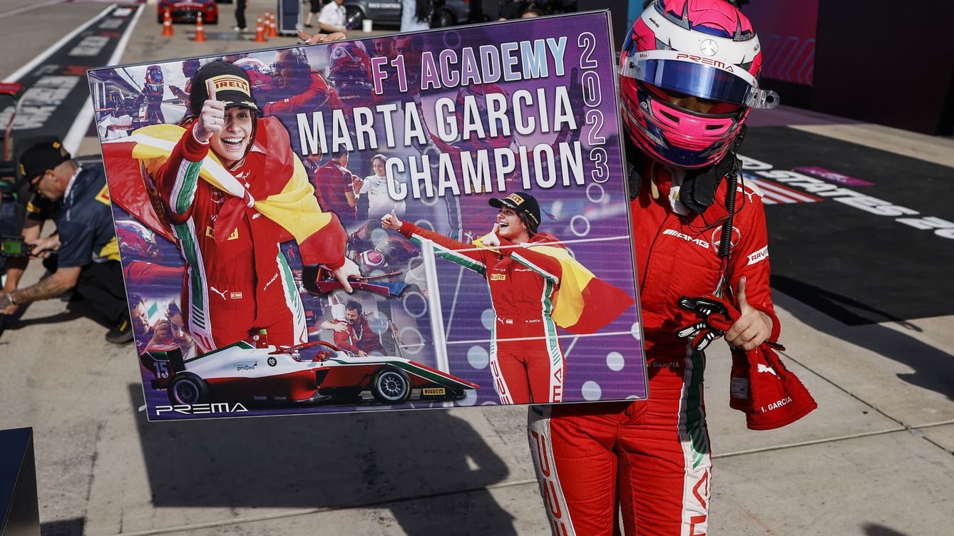 Foto: Con su victoria en Austin, García remató el primer título de la F1 Academy. (Xavi Bonilla/DPPIAFP7)