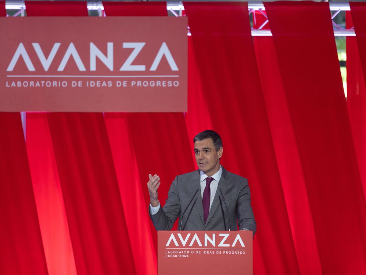 Foto: El presidente del Gobierno, Pedro Sánchez, en la presentación de la Fundación Avanza. (Europa Press/Eduardo Parra)