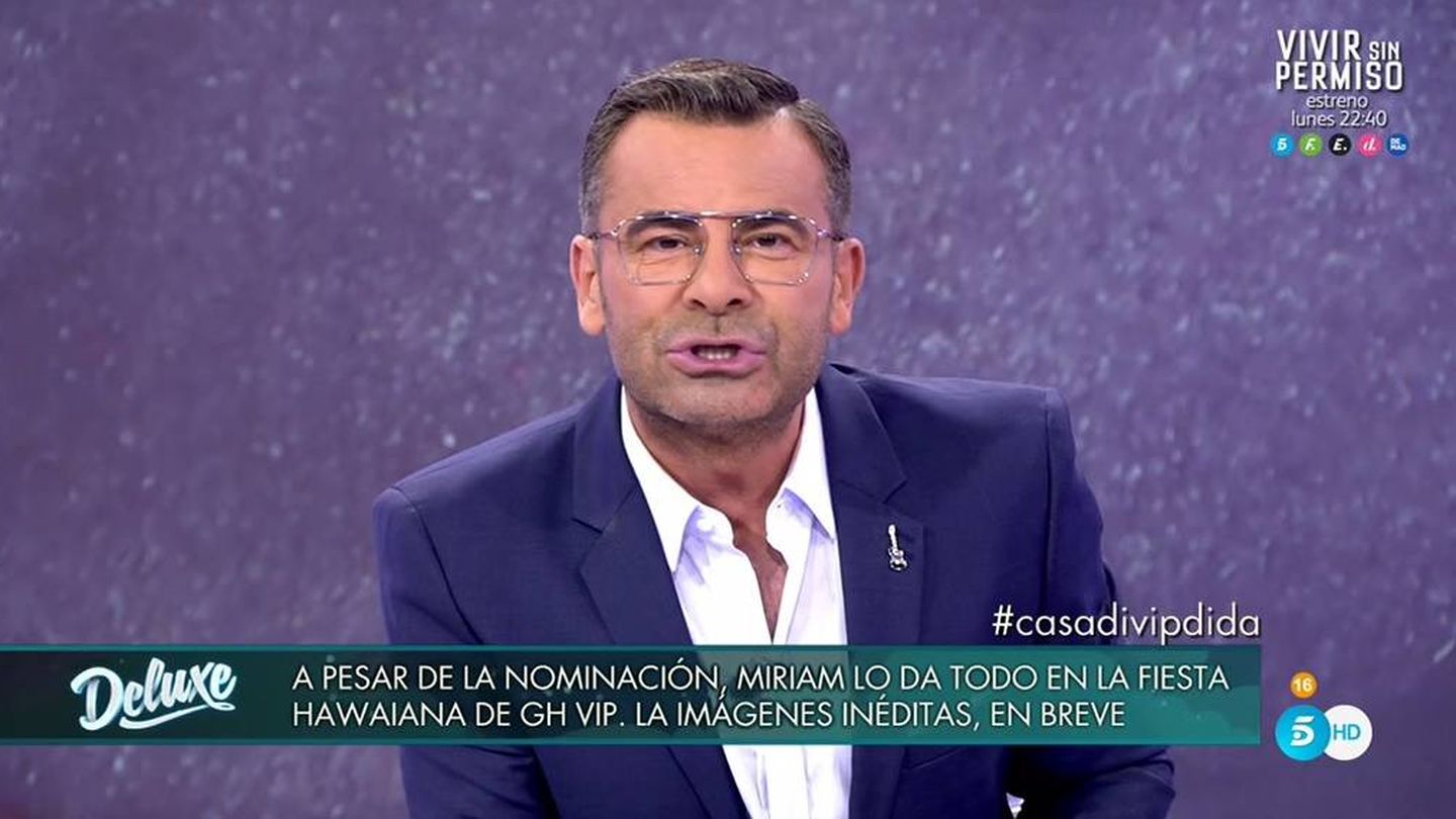 Jorge Javier Vázquez, durante el debate de 'GH VIP 6' en el 'Deluxe'. (Telecinco).