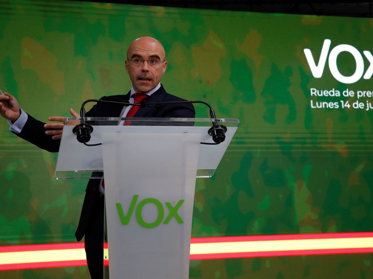Foto: El portavoz político de Vox, Jorge Buxadé. (EFE/Juan Carlos Hidalgo)