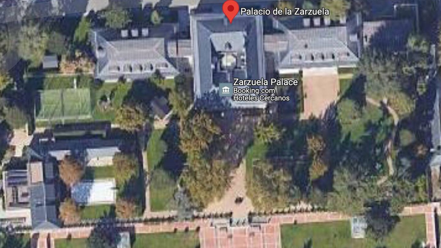 Imagen de la Zarzuela desde el aire. (Google Maps)