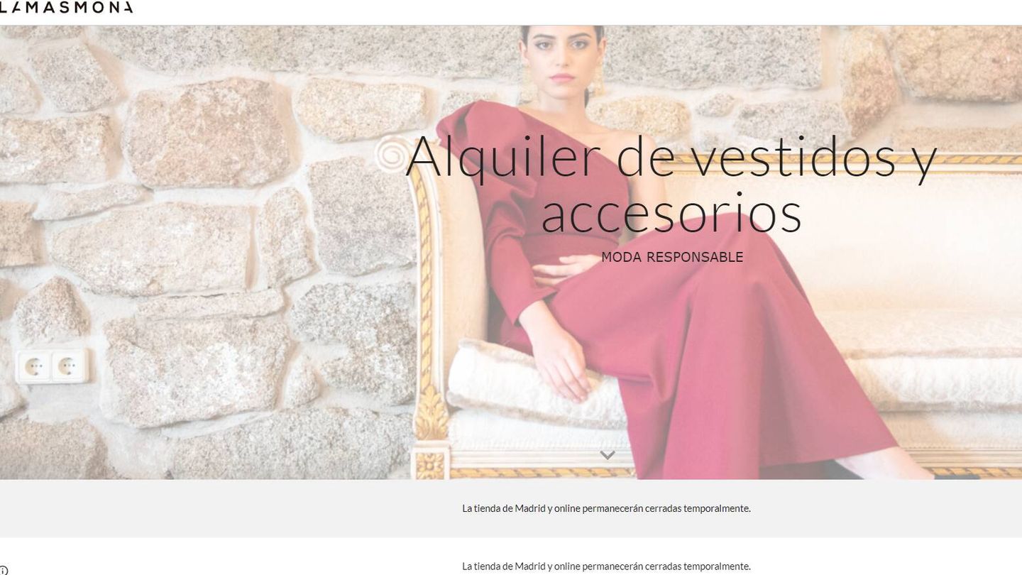 Página web de La Más Mona anunciando que permanecerá cerrada. 