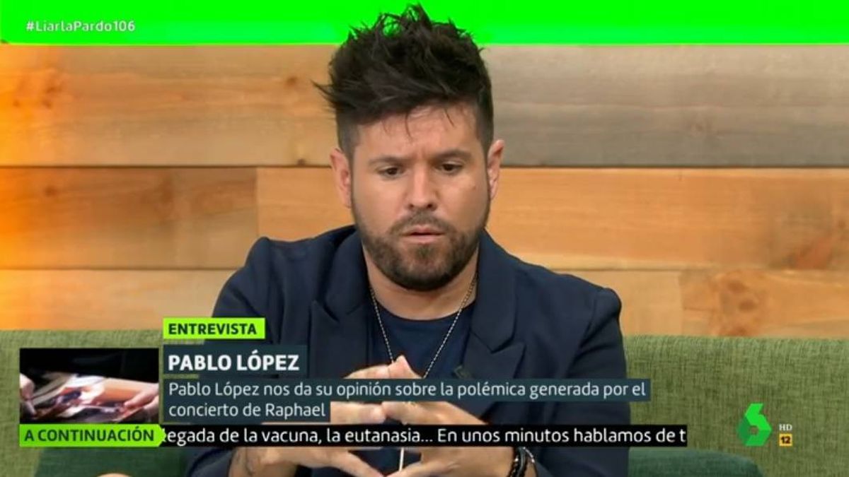 Pablo López defiende en La Sexta el polémico concierto de Raphael en Madrid