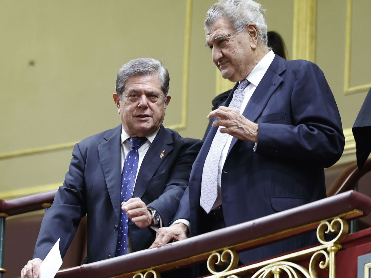 Foto:  Los expresidentes del Congreso de los Diputados Jesús María Posada (d) y Federico Trillo-Figueroa. (EFE/Chema Moya)