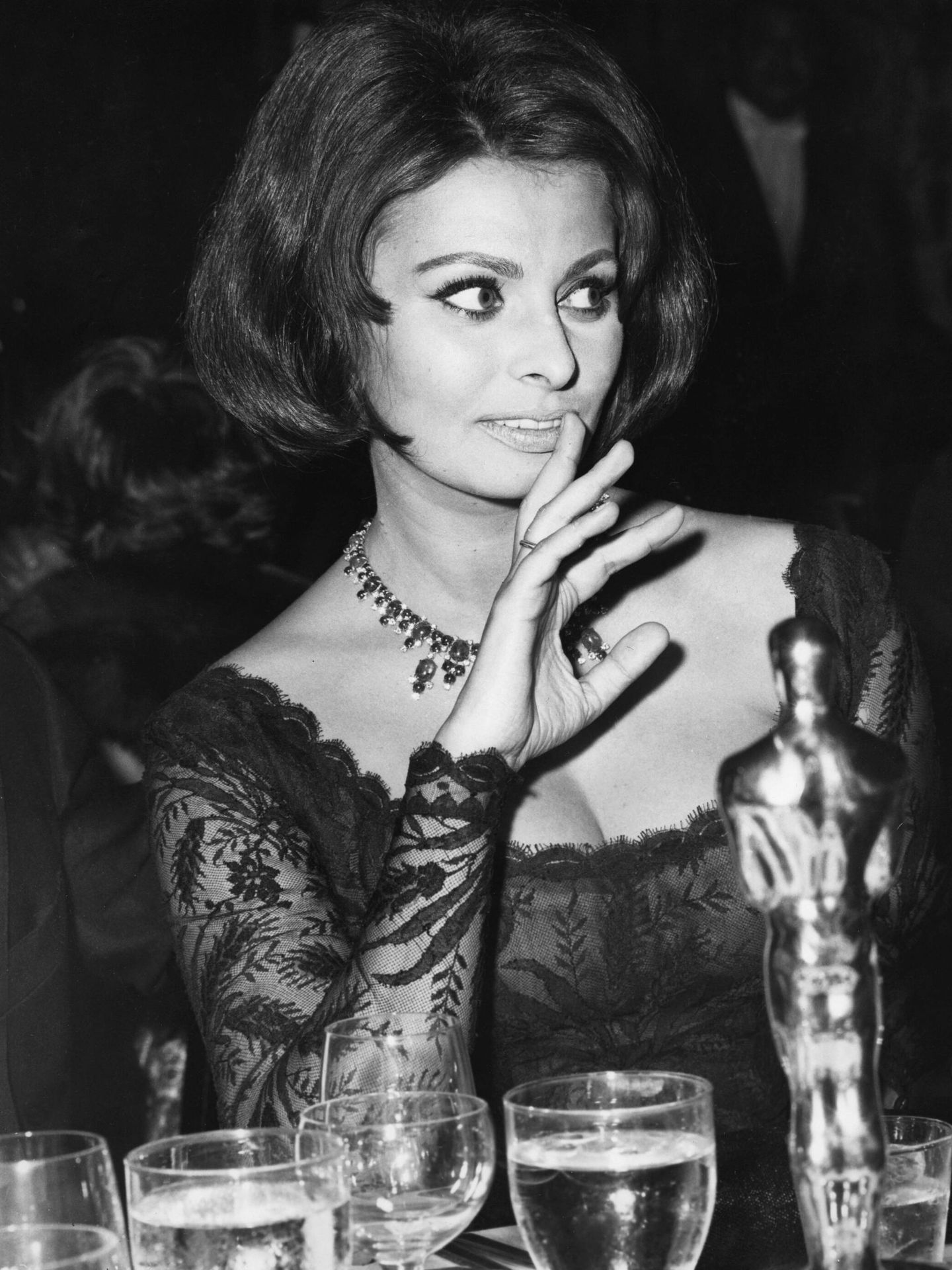 Sophia Loren, en los Oscar de 1962. (Cordon Press)