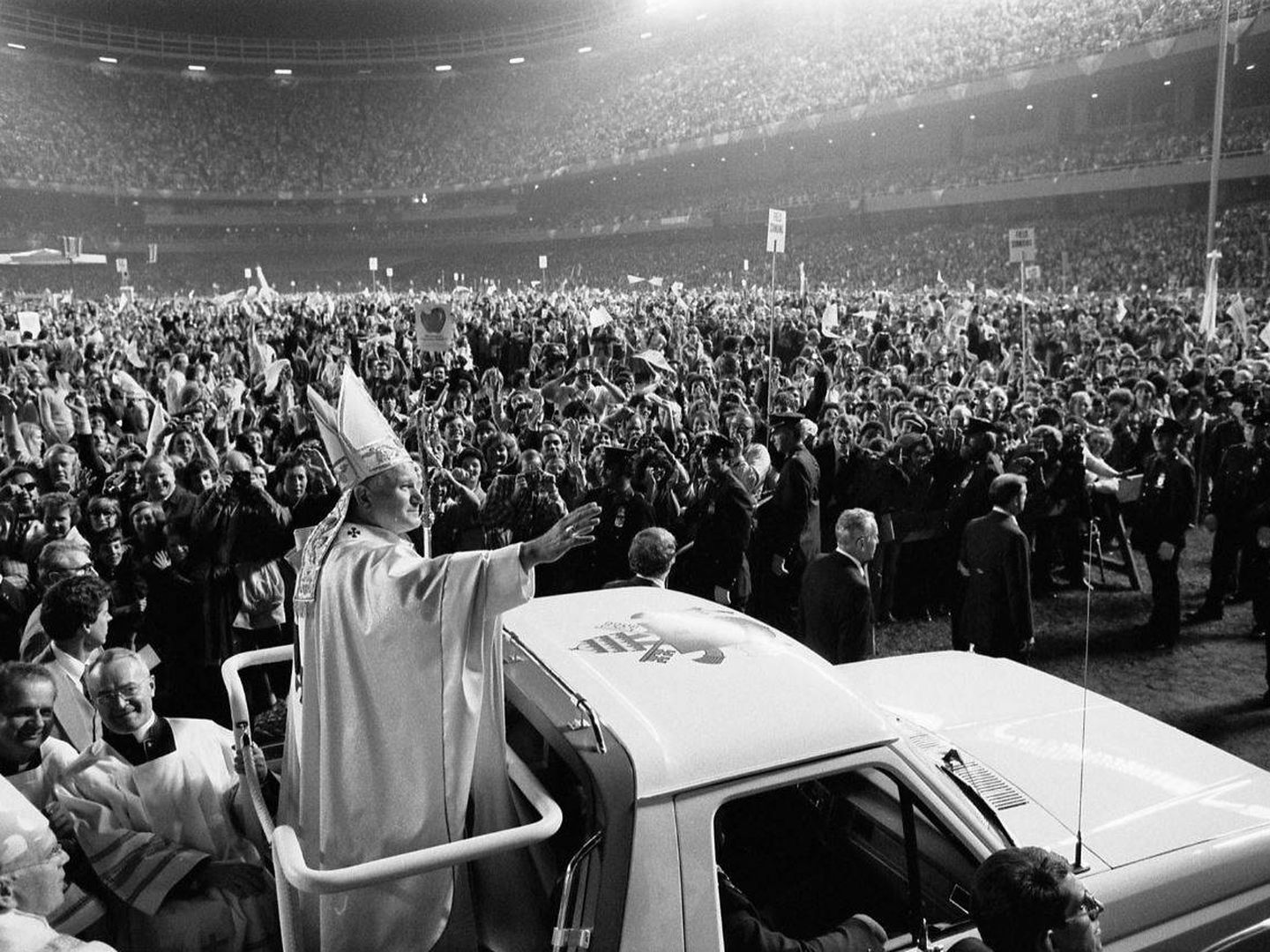 Juan Pablo II en el Yankee Stadium de Nueva York, en 1979. (C.C.)
