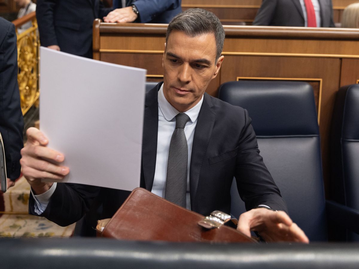Foto: El presidente del Gobierno, Pedro Sánchez, durante una sesión de control al Gobierno. (Europa Press/Eduardo Parra)