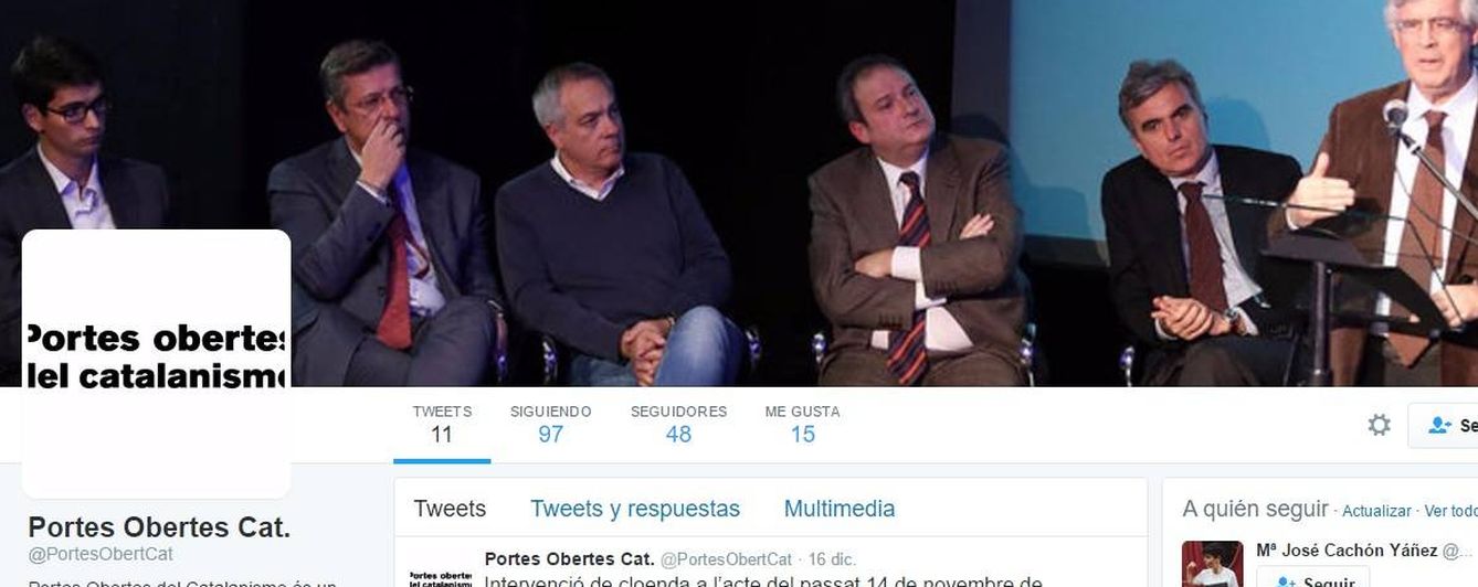 Cuenta de Twitter de Portes Obertes del Catalanisme.