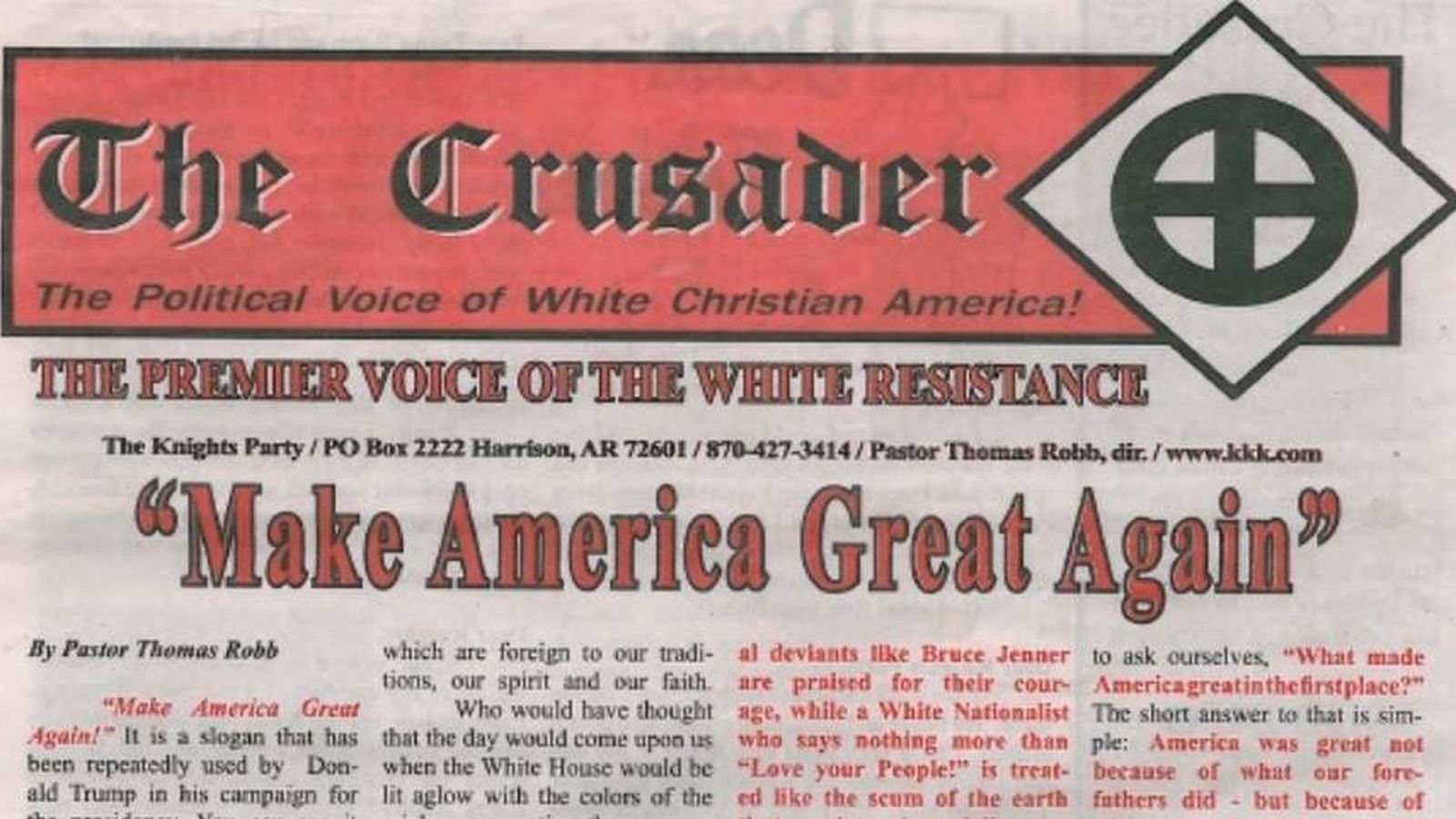 Foto: El último número de la publicación oficial del Ku Klux Klan