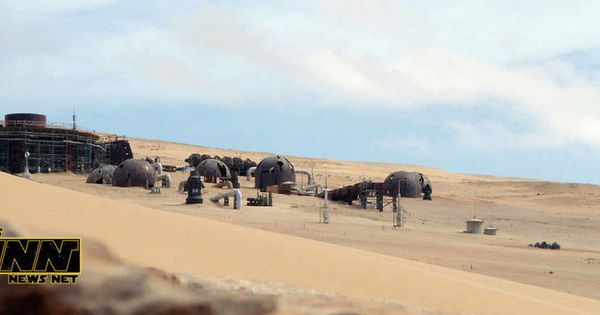 Foto: Aspecto del 'set' de rodaje de 'Star Wars' en Fuerteventura. (StarWarsNet)