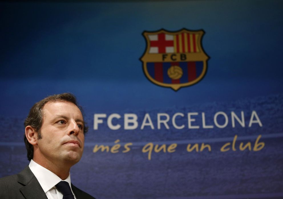 Foto: Sandro Rosell antes de anunciar su dimisión como presidente del Barcelona (Reuters).