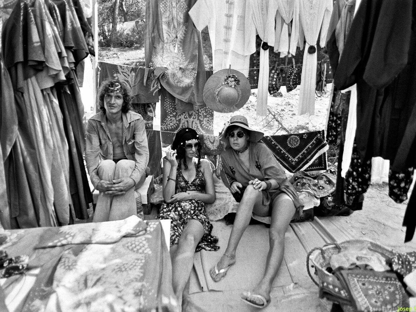 'Hippies' en Ibiza en los 70.