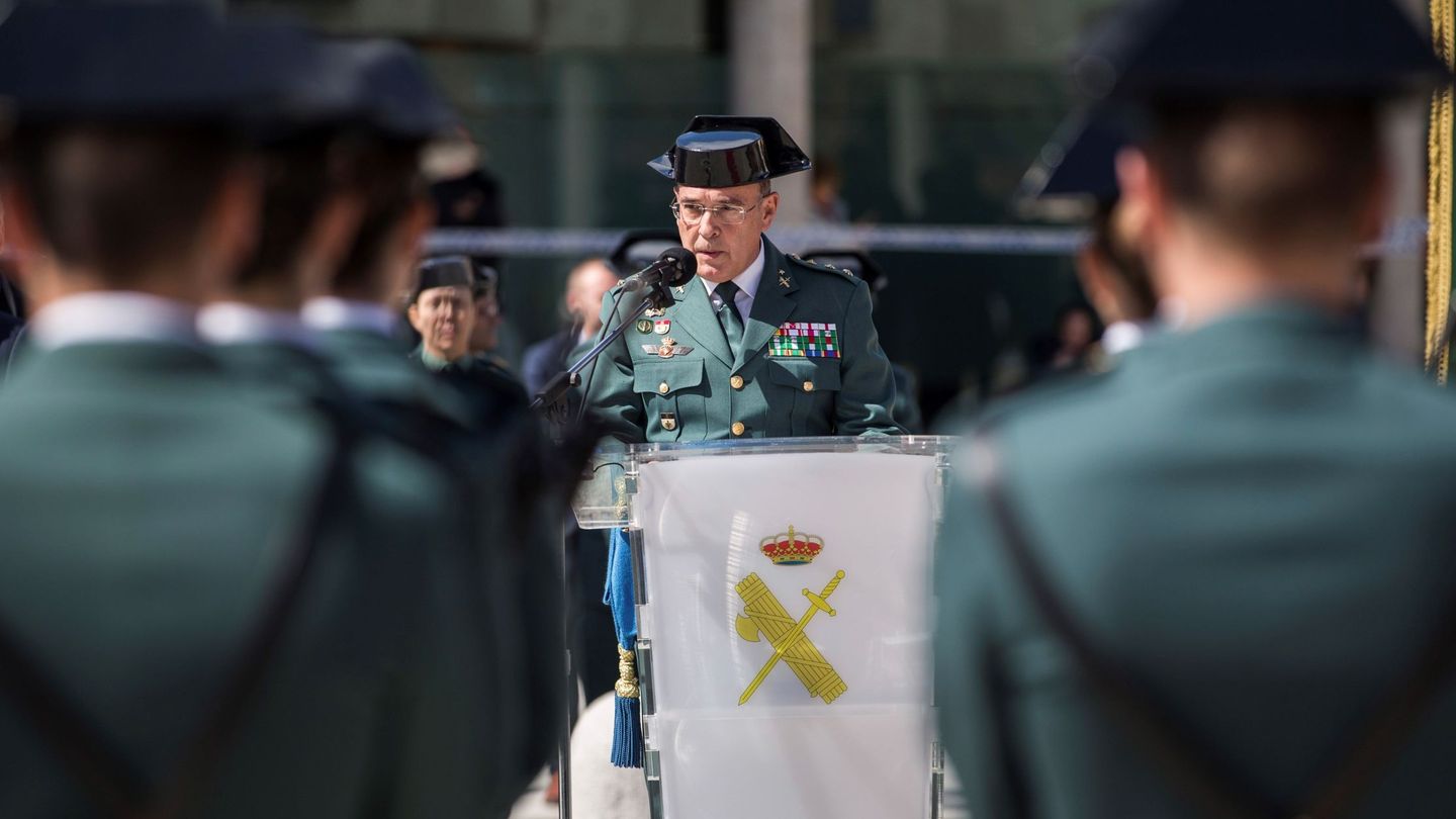 El coronel Diego Pérez de los Cobos en su toma de posesión como jefe de la Comandancia de la Guardia Civil de Madrid. (EFE)