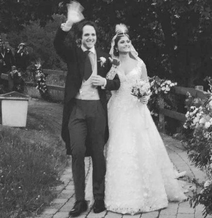 Hugo Linares y Alia El Assir, el día de su boda en Gstaad. (Redes)