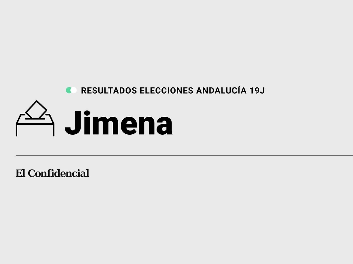 Foto: Resultados en Jimena, Jaén, de las elecciones de Andalucía 2022 este 19-J (C.C./Diseño EC)