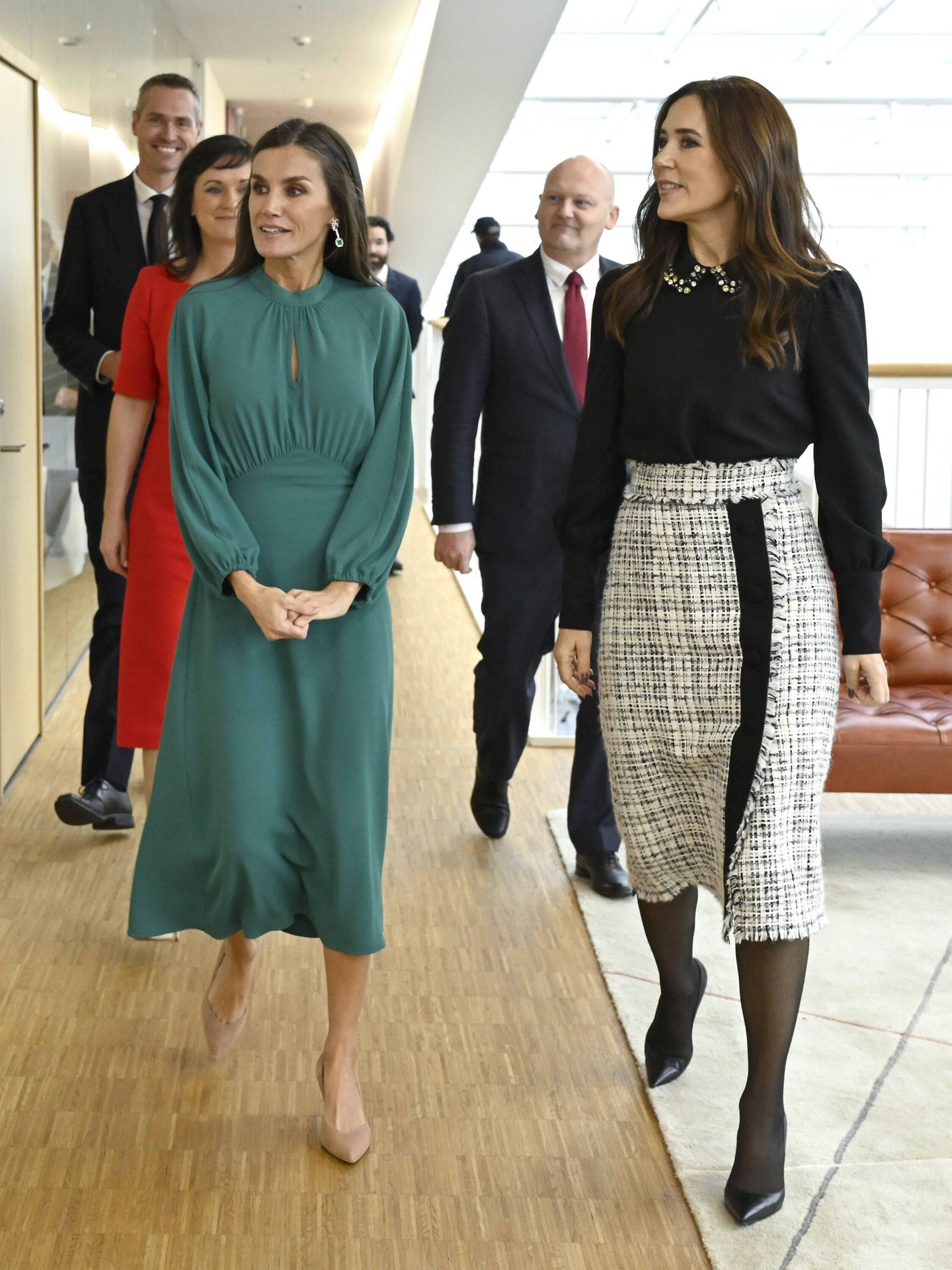 La reina Letizia, junto a la princesa Mary este martes en Copenhague. (Getty/Carlos Álvarez)