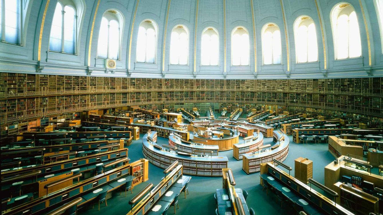 Foto: La impresionante sala de lectura de la Biblioteca Británica (BL) 