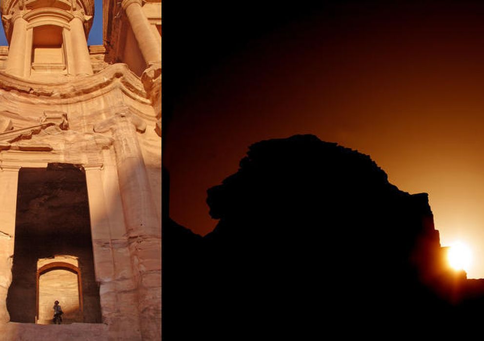 Foto: Cabeza de león vista desde el Monasterio de Petra. (J. A. Belmonte-A. C. González-García)