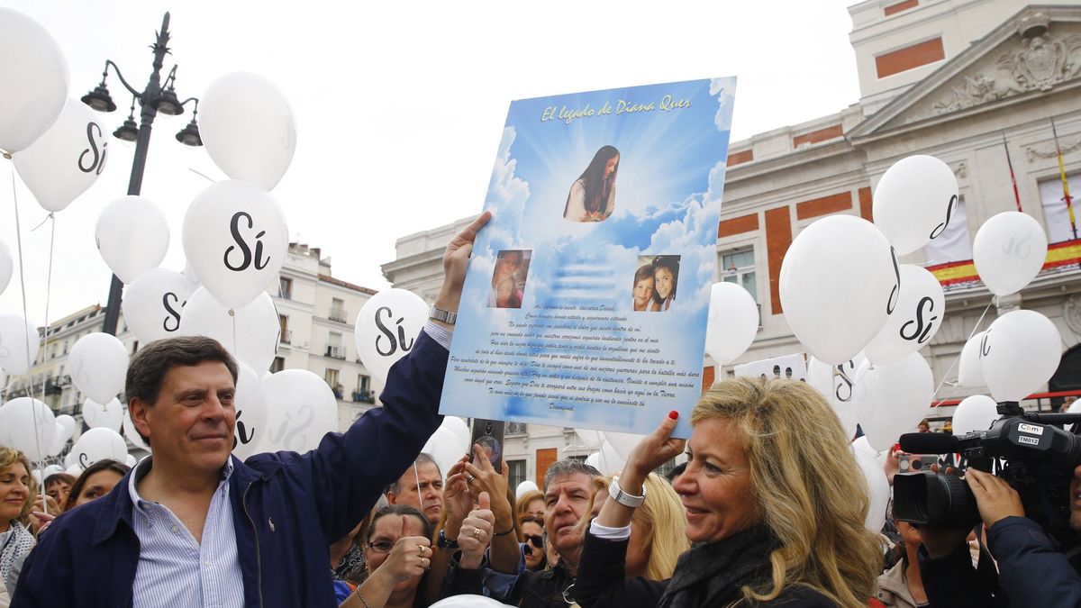 Globos blancos en Madrid por la prisión permanente revisable