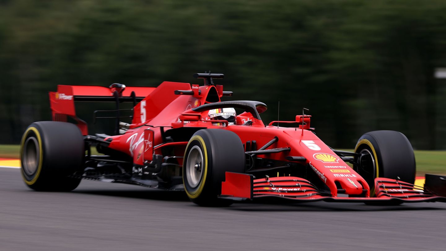 Sebastian Vettel durante los entrenamientos libres en Bélgica. (Reuters)