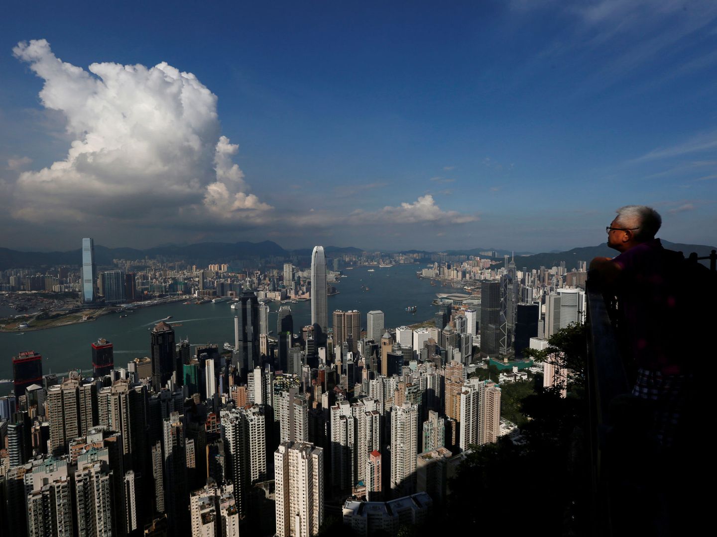 Vista general de Hong Kong desde lo alto del Pico, en septiembre de 2014. (Reuters)