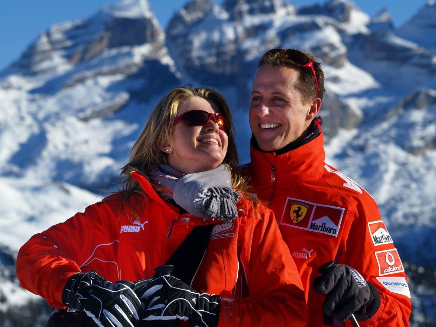 Schumacher y su esposa en 2005. (EFE)