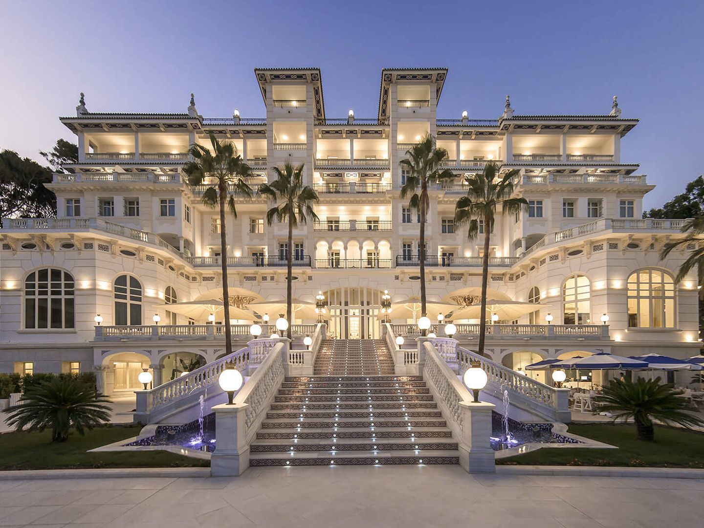 Fachada del Gran Hotel Miramar de Málaga.