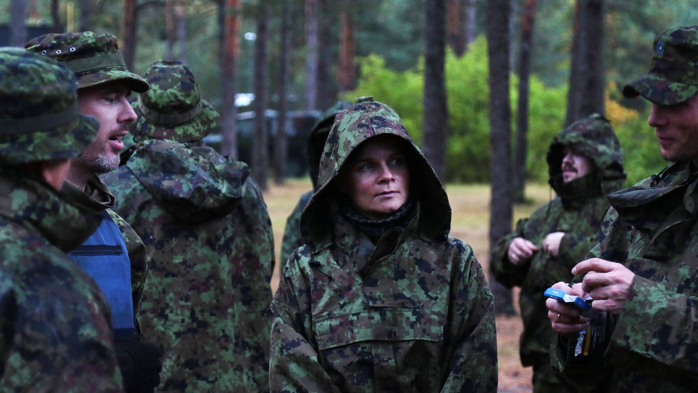 Kathy Uhtjärv, en el cuartel de la guerrilla en Estonia. (Mónica Redondo)