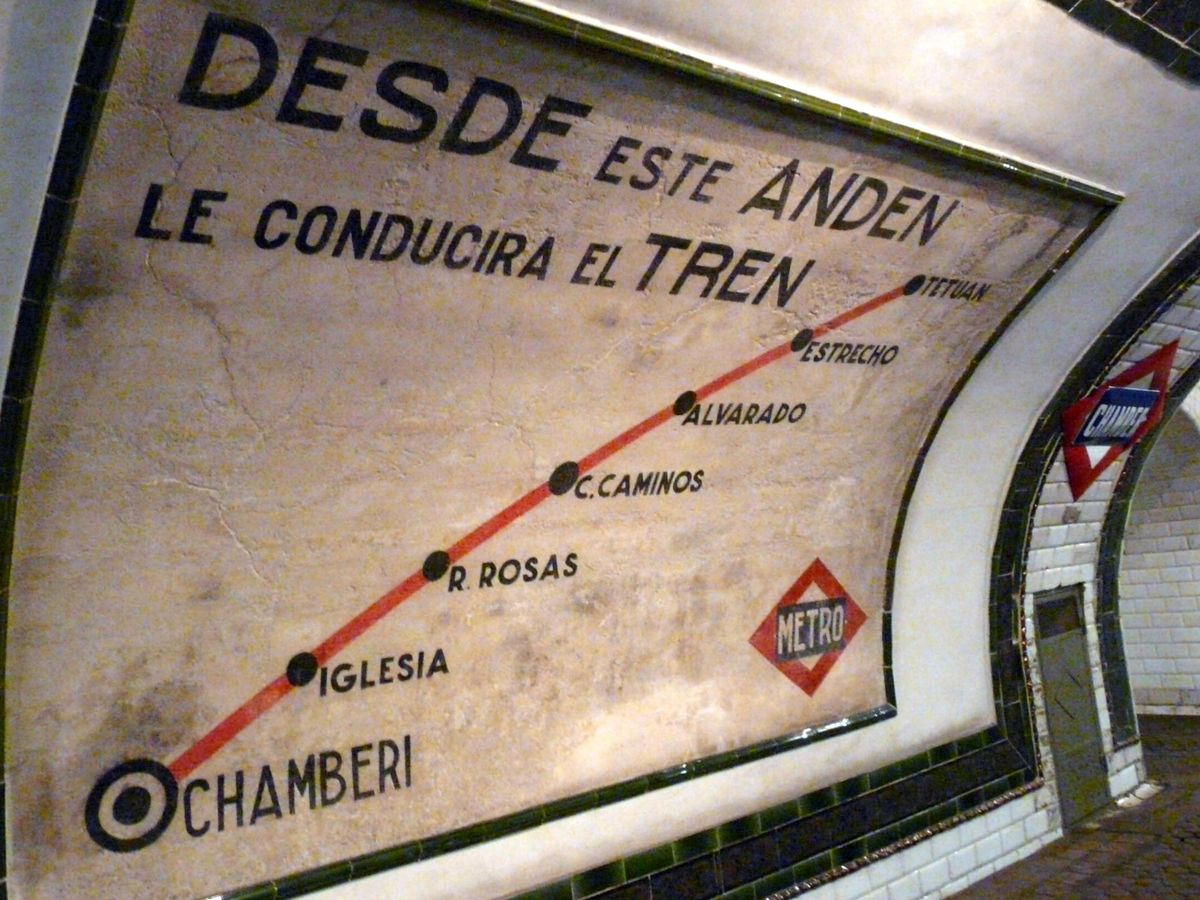 Foto: Imagen del andén de la estación de Chamberí. (Metro de Madrid)