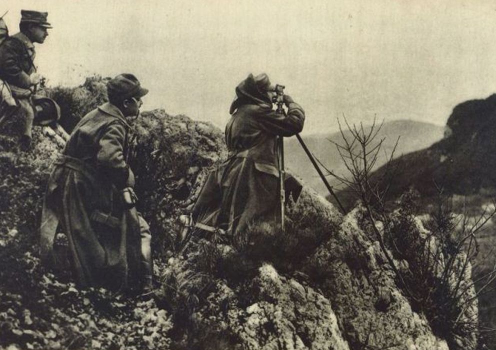 Foto: Soldados en las montañas de Trento durante la Primera Guerra Mundial (Europeana)