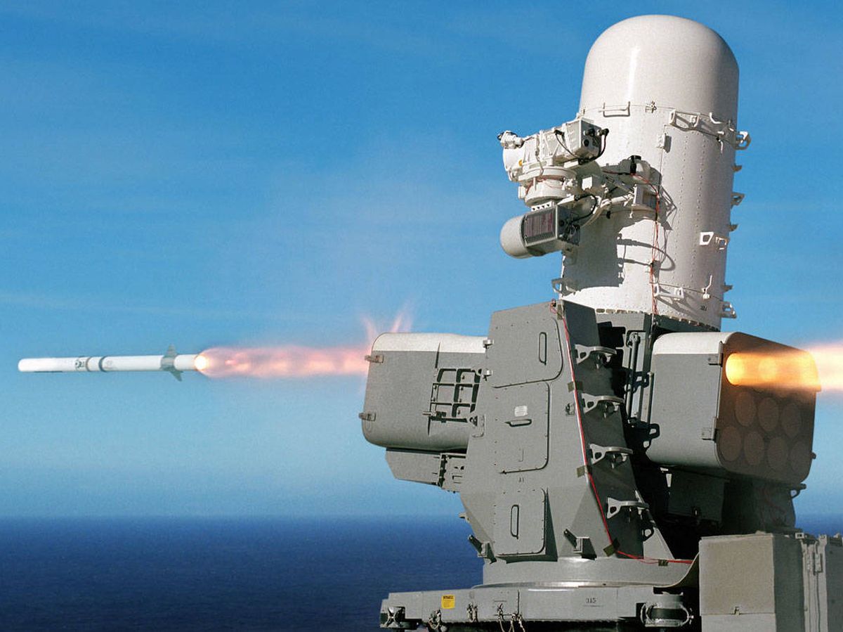 Foto: Sistema antimisil SeaRAM con lanzador de 11 misiles (Rytheon)