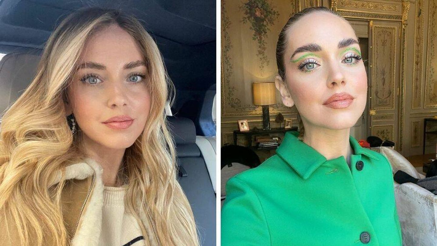 El antes y el después de las cejas de Chiara Ferragni con apenas una semana de diferencia. (Instagram/@chiaraferragni)