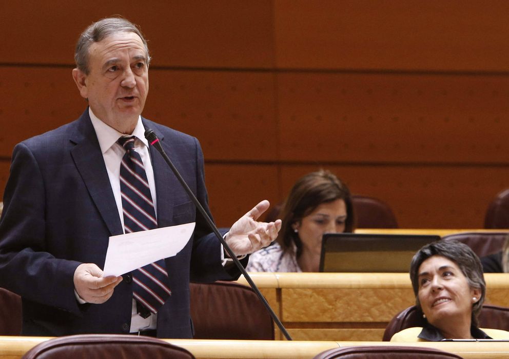 Foto: El senador del PNV Iñaki Anasagasti, en el Senado (Efe).