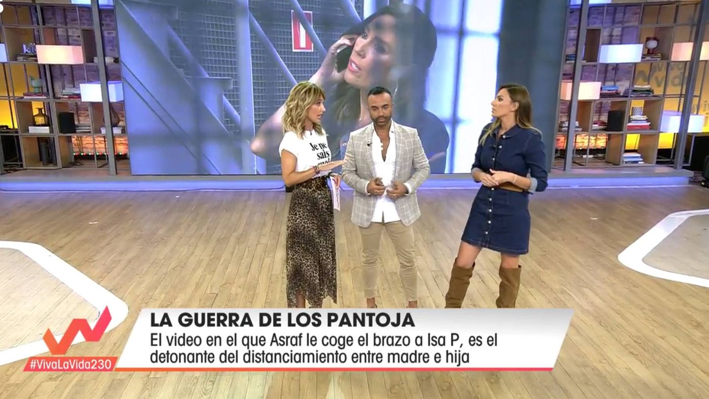 Emma García, Luis Rollán e Irene Rosales, en 'Viva la vida'. (Telecinco)