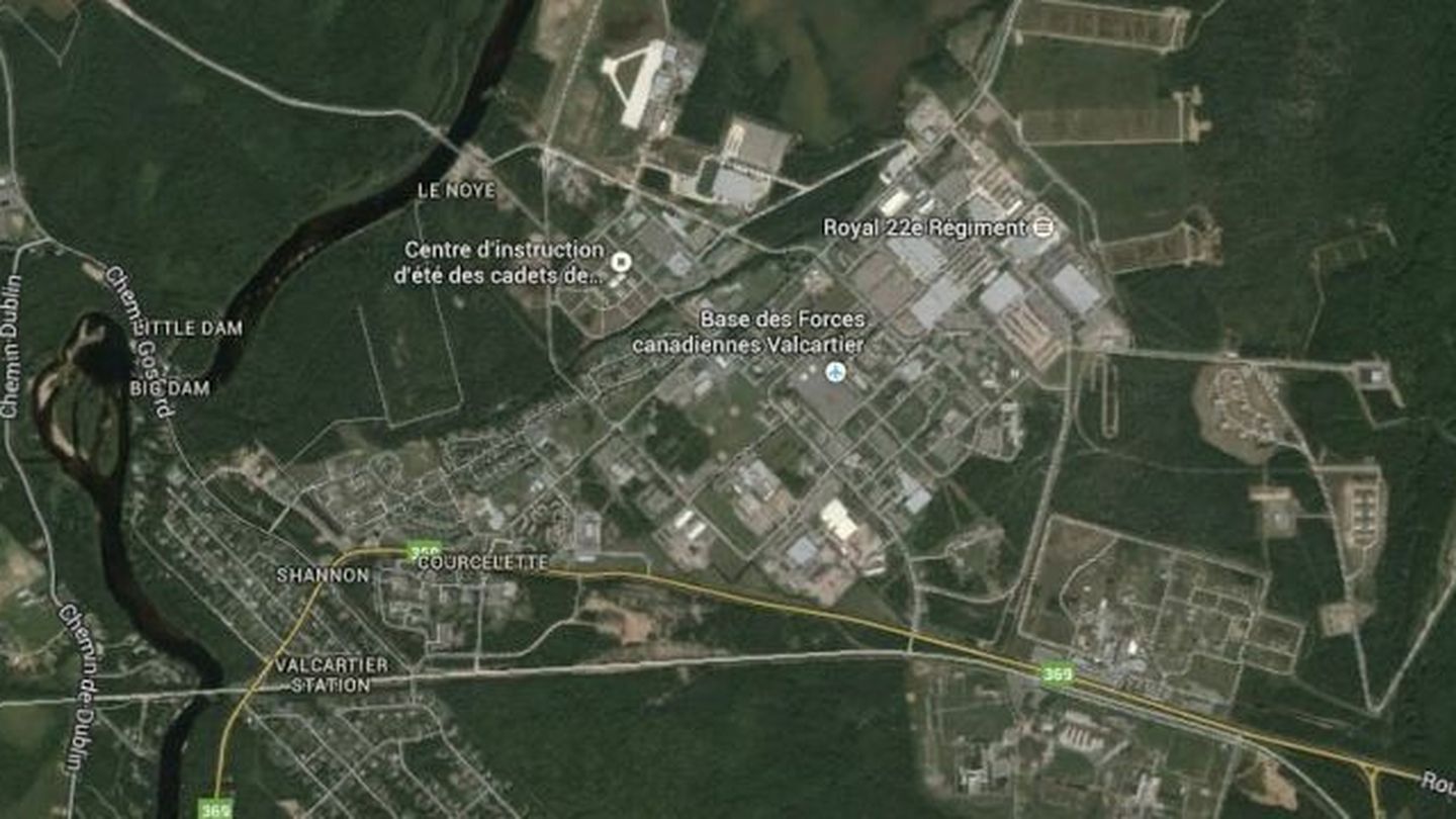 El pueblo de shannon y la cercana base militar visto desde google maps. (google)