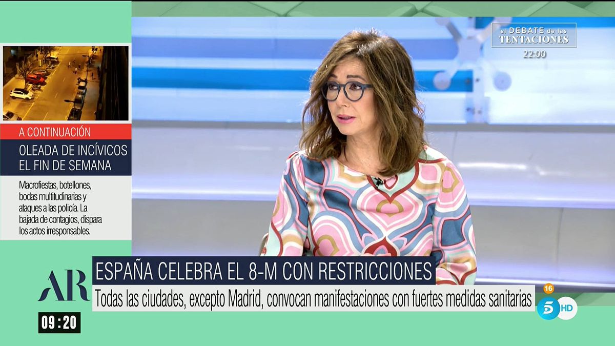 La advertencia de Ana Rosa Quintana en el 8-M: "Que no me den lecciones de igualdad"