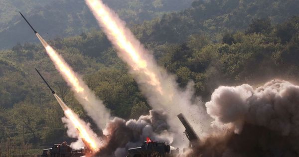 Foto: Lanzamiento de misiles norcoreanos en mayo de 2019. (EFE)