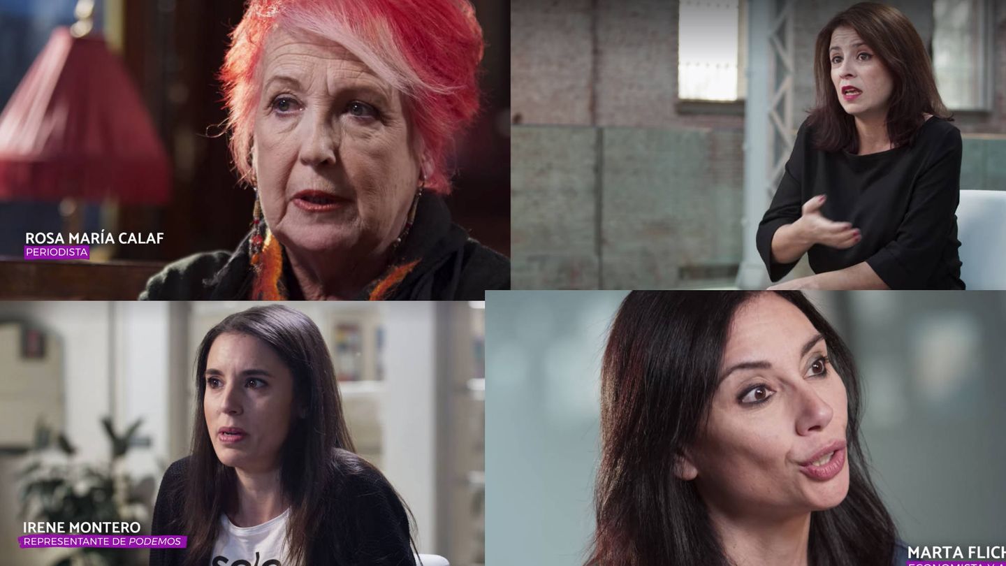 Algunas de las mujeres entrevistadas en '¿Qué coño está pasando?'. (Capturas de Netflix)