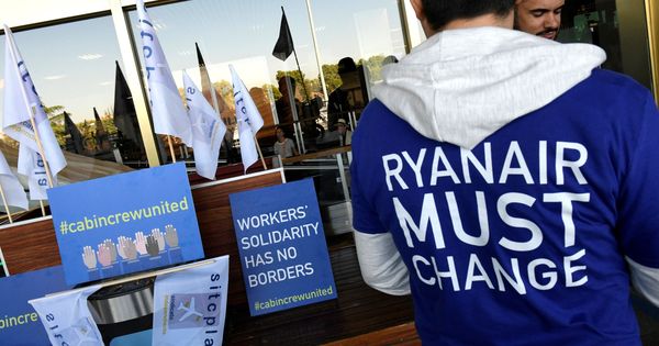 Foto: Huelga de los trabajadores de Ryanair (Efe)