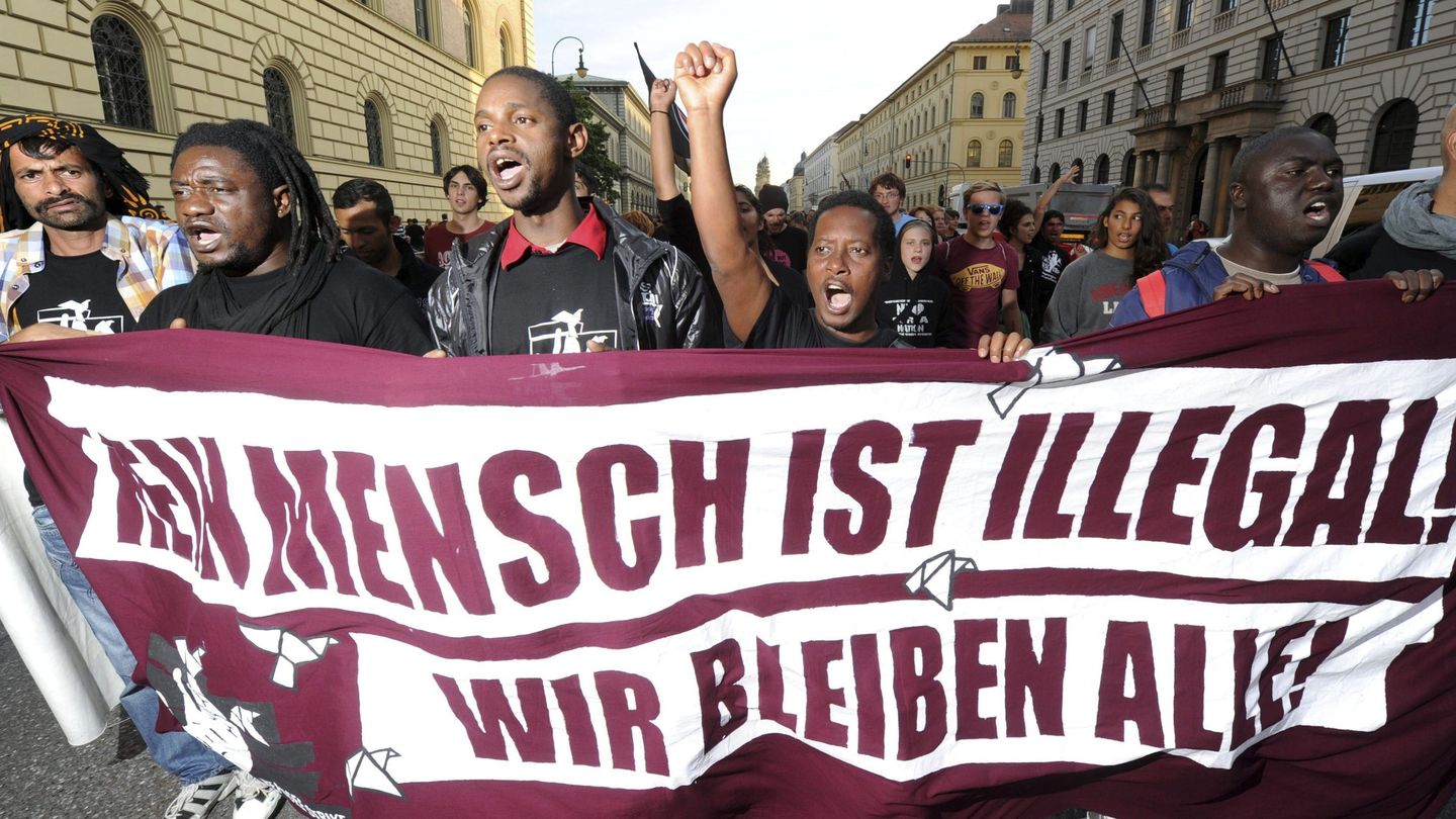 Manifestación de refugiados en Múnich. (EFE)