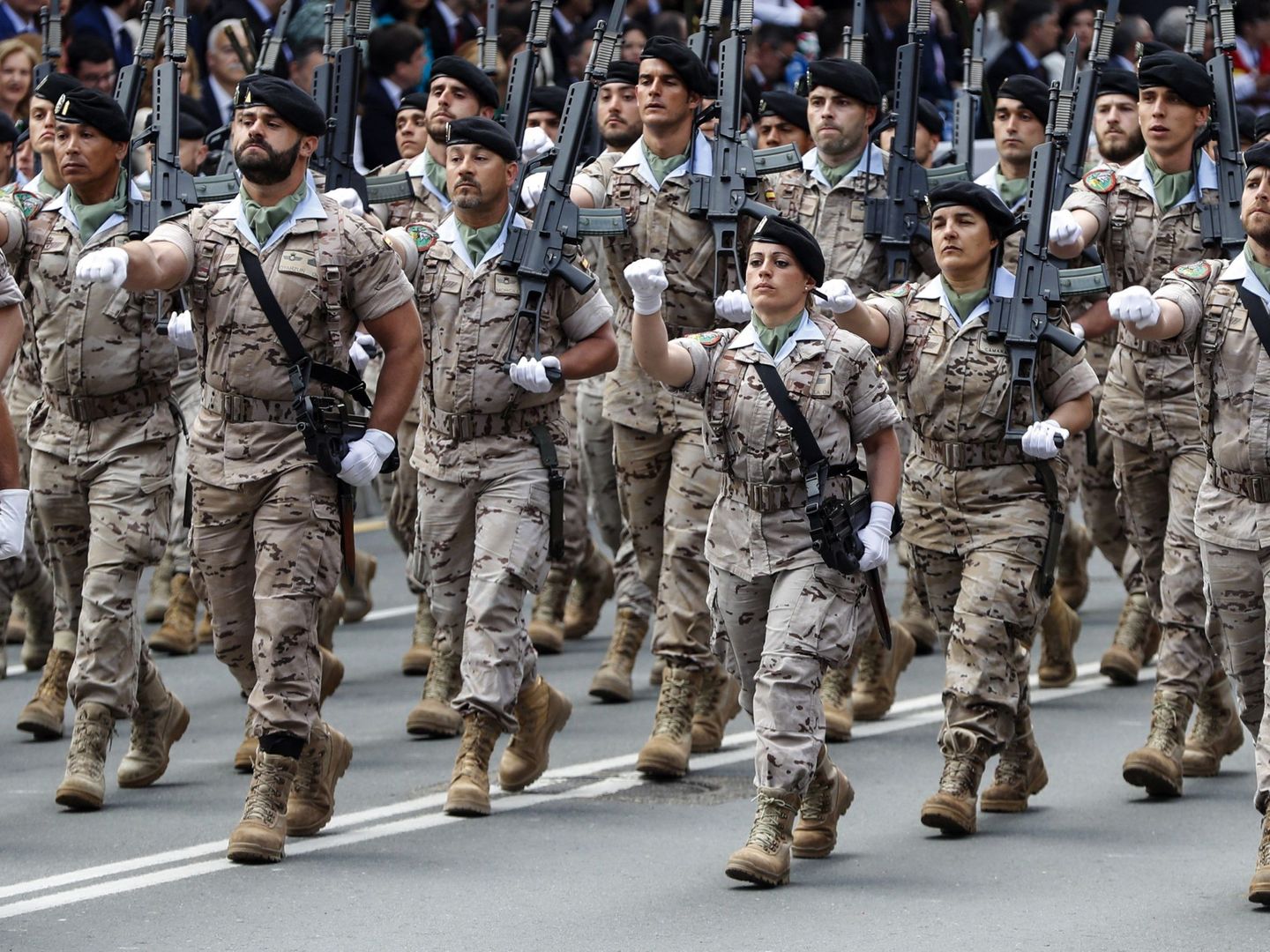 Desfile de las Fuerzas Armadas en Logroño. (EFE)
