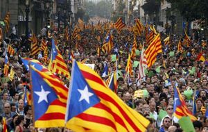 Las esteladas,  el negocio en auge del independentismo en Cataluña