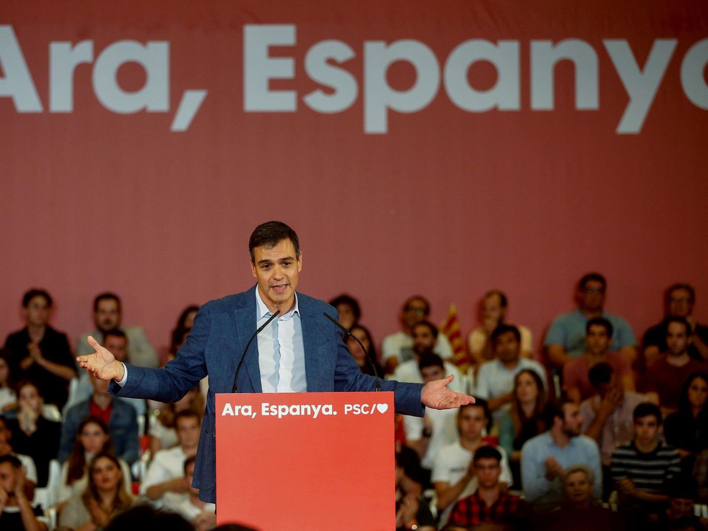 Pedro Sánchez, en un acto del PSOE. (EFE)