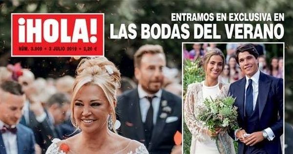 Foto: Primeras imágenes de la boda de Belén Esteban en la portada de '¡Hola!'.