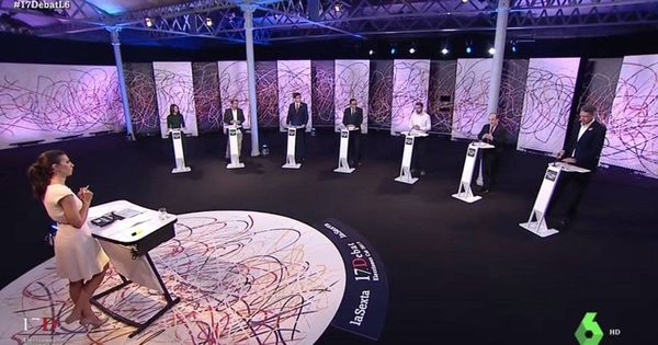 Foto: Imagen del debate catalán moderado por Ana Pastor.