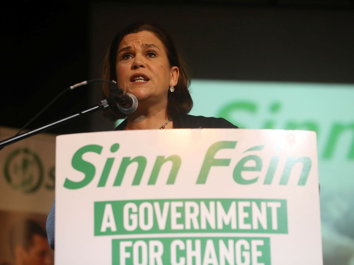 Foto: La presidenta de Sinn Féin, Mary Lou McDonald. (Reuters/Lorraine O'Sullivan)