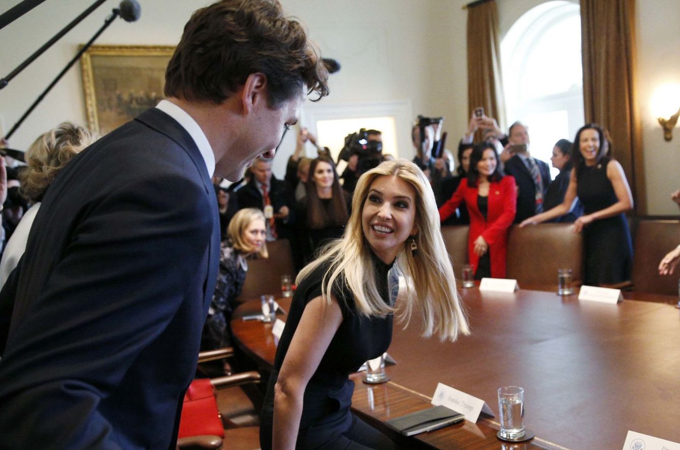 Justin Trudeau e Ivanka Trump. (Reuters)